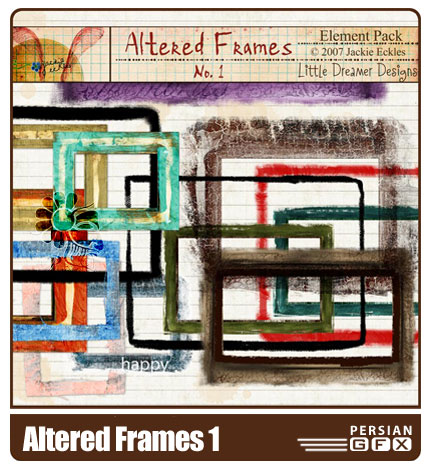 تصویر قاب کلیپ آرت شماره یک 14 - Altered Frames 01