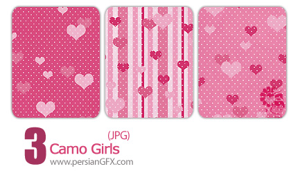 سه نمونه پترن عاشقانه - Camo Girls Pattern