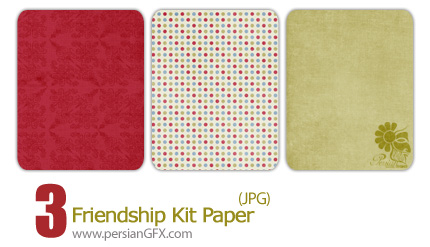 سه نمونه پترن رنگی - Friendship Kit Paper