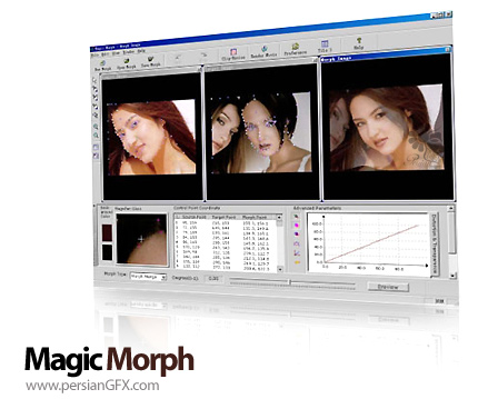 ترکیب دو تصویر با یکدیگر توسط Magic Morph 1.95