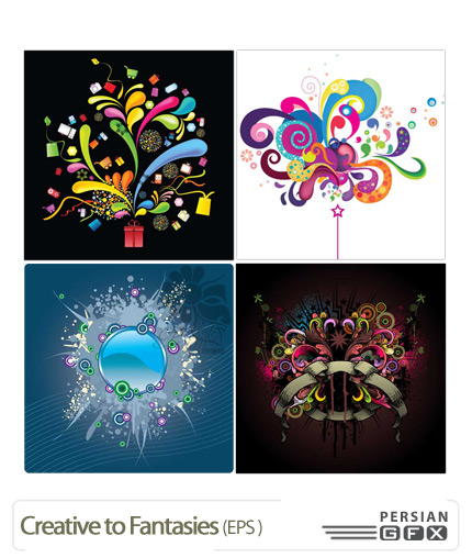 وکتورهای زیبای فانتزی - Creative to Fantasies Vector