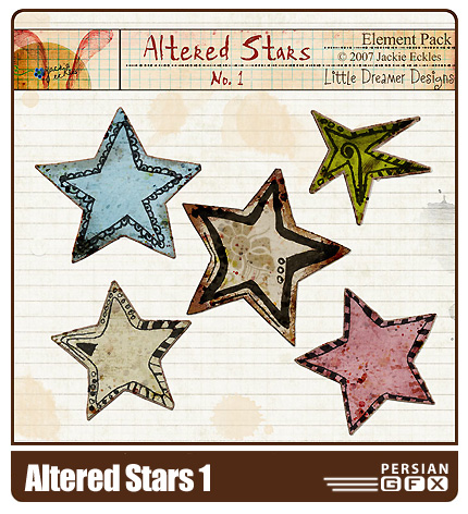 مجموعه تصاویر کلیپ آرت ستاره شماره یک - Altered Stars 01