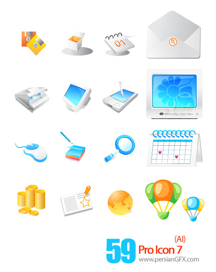 کلکسیون آیکون های حرفه ای شماره هفت - Pro Icon 07