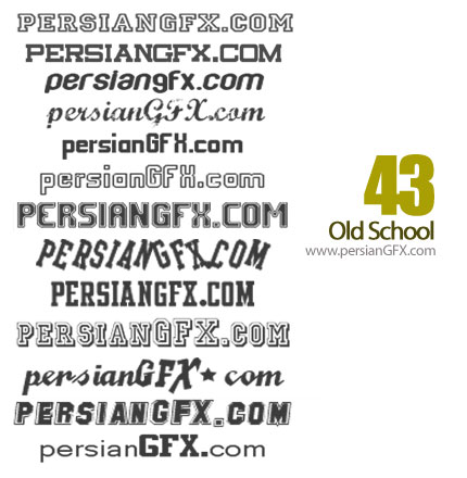 چهل و سه فونت انگلیسی جذاب - Old School English Font