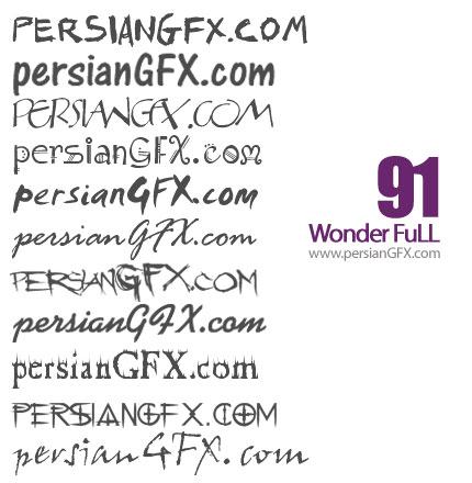 نود و یک فونت انگلیسی گرافیکی - Wonder Full Font
