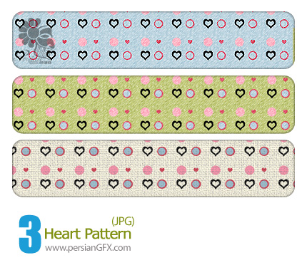 مجموعه پترن قلب های فانتزی - Heart Pattern