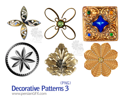 دانلود کلیپ آرت تزیینی شماره سه - Decorative Patterns 03