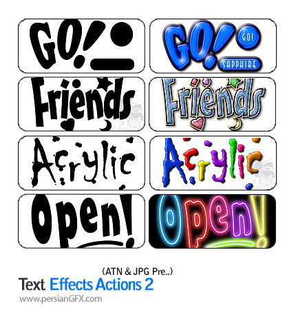 اکشن خلق افکت های متنی شماره دو - Text Effects Actions 02