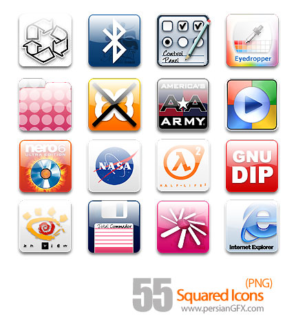 آیکون های مربع - Squared Icons
