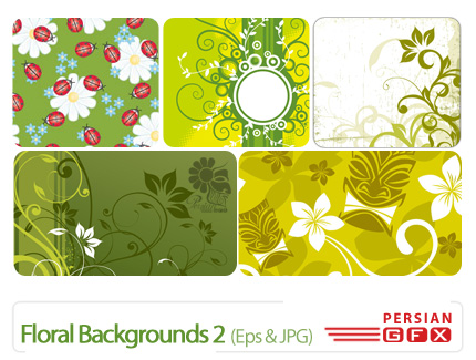 پس زمینه زیبای گلدار شماره دو - 02 Floral Backgrounds