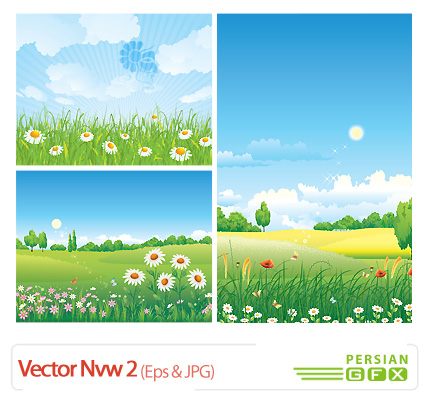 دانلود وکتور منظره، چشم انداز - Vector Nvw 02  