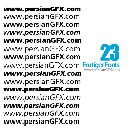 دانلود بیست و سه فونت انگلیسی زیبا - Frutiger Fonts