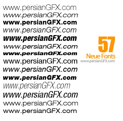 دانلود پنجاه و هفت فونت انگلیسی جدید - Neue Fonts