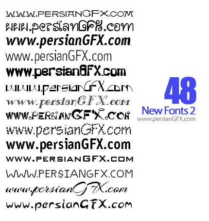 دانلود چهل و هشت فونت انگلیسی جدید شماره دو - New Fonts 02