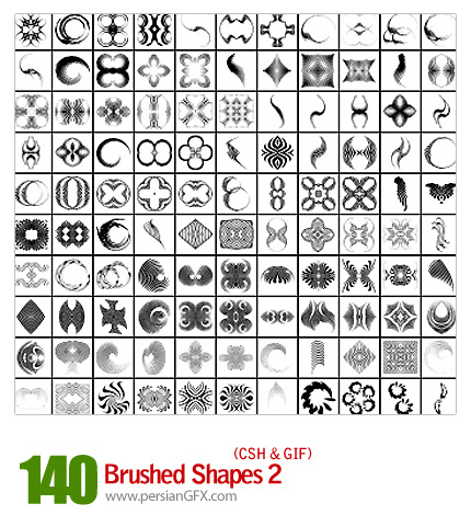 دانلود اشکال تزیینی و زیبا شماره دو 140 - Brushed Shapes 02