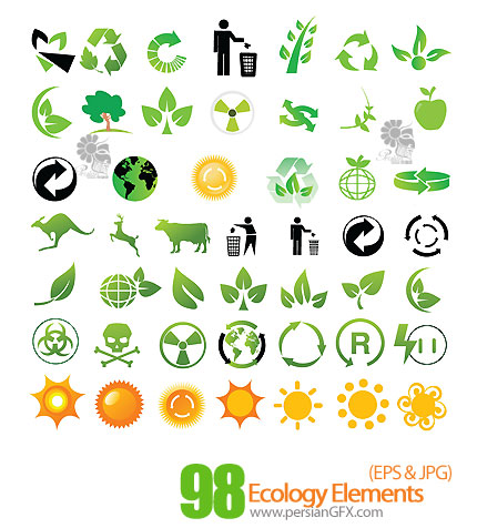 دانلود آیکون های جذاب و زیبای محیط زیست - Ecology Elements