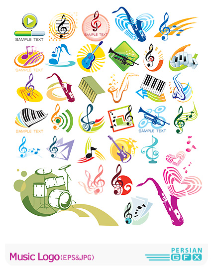دانلود وکتور لوگو موسیقی - Music Logo