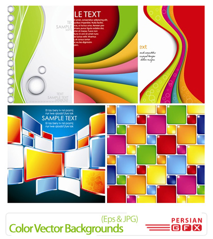 دانلود وکتور بک گراند رنگی - Color Vector Backgrounds
