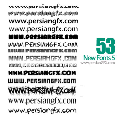 دانلود پنجاه و سه فونت انگلیسی جدید شماره پنج - New Fonts 05