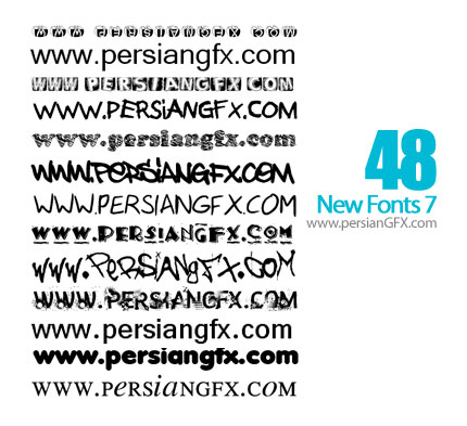 دانلود چهل و هشت فونت انگلیسی جدید شماره هفت - New Fonts 07