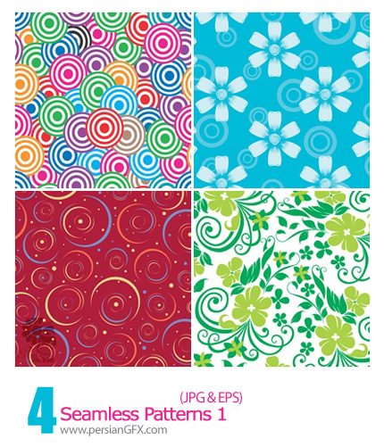 دانلود پترن گل دار - Seamless Patterns 01   