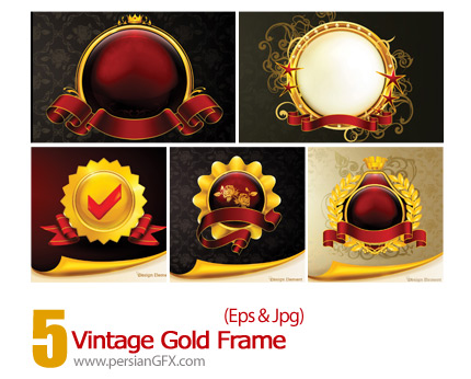 دانلود فریم طلایی - Vintage Gold Frame  