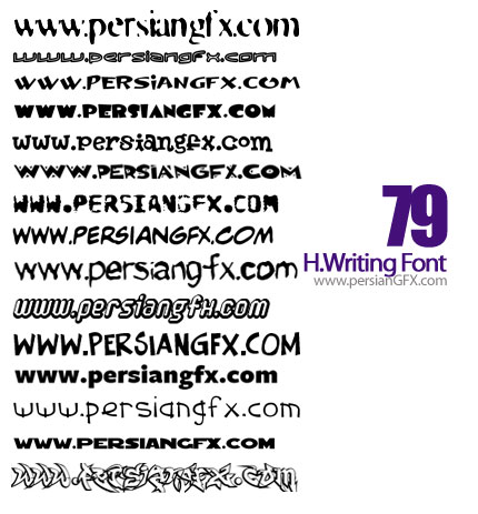 دانلود هفتاد و نه فونت انگلیسی دست نویس - H.Writing Font