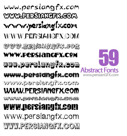 دانلود پنجاه ونه فونت انتزاعی انگلیسی - Abstract Fonts