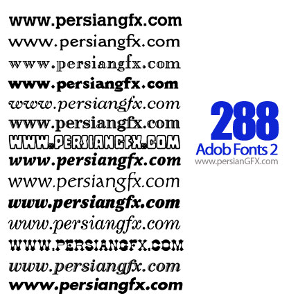 دانلود دویست و هشتاد و هشت فونت انگلیسی متنوع - Adob Fonts 02