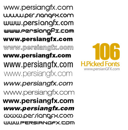 دانلود صد و شش فونت انگلیسی - H.Picked Fonts