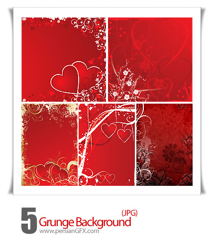 دانلود تصاویر بک گراند رمانتیک کثیف - Grunge Background