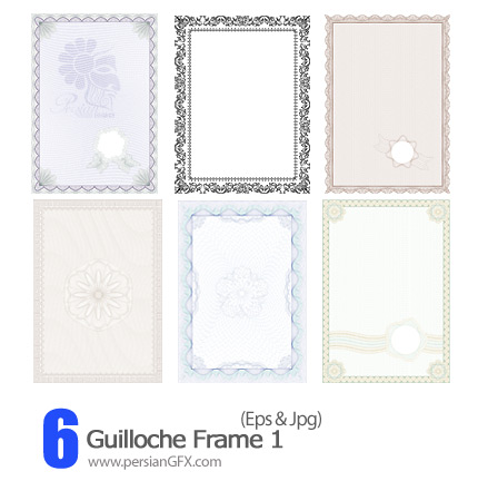دانلود فریم وکتور تزیینی - Guilloche Frame