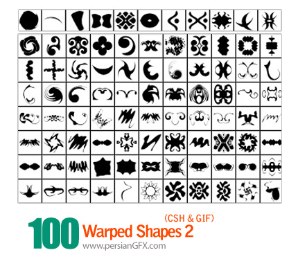 دانلود اشکال منحنی و پیچان شماره دو 100 - Warped Shapes 02