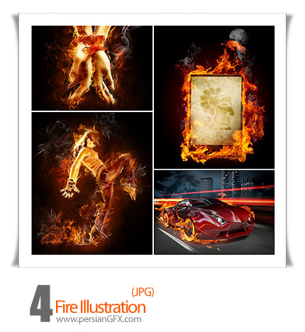 دانلود تصاویر در آتش - Fire Illustration