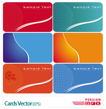 دانلود کارت ویزیت تجاری انتزاع وکتور - Cards Vector