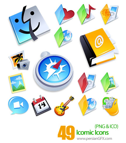 دانلود آیکون های متنوع - Icomic Icons 
