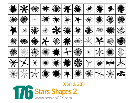 دانلود اشکال ستاره شماره دو 176 - Stars Shapes 02