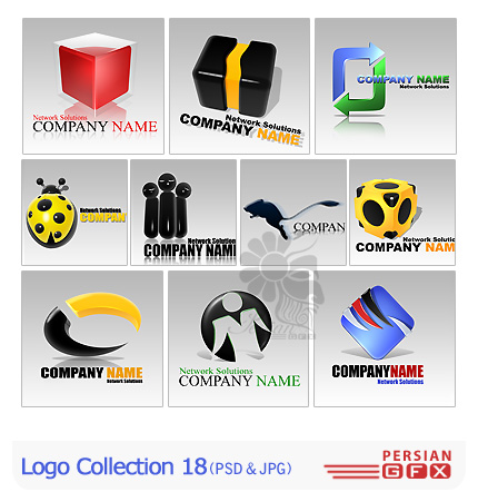 دانلود کلکسیون آماده آرم و لوگو شماره هجده - Logo Collection 18