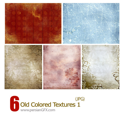 دانلود بافت رنگی قدیمی - Old Colored Textures 01