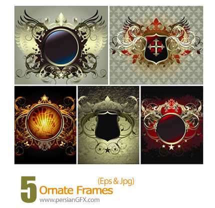 دانلود فریم وکتور تزیینی - Ornate Frames   