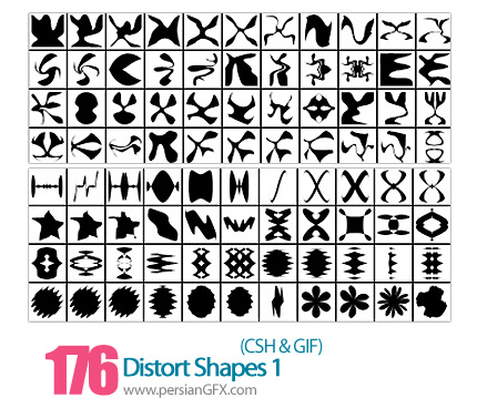 دانلود اشکال انتزاعی شماره یک 176 - Distort Shapes 01