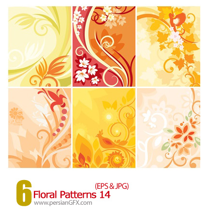 دانلود پترن های گل دار - Floral Patterns 14   
