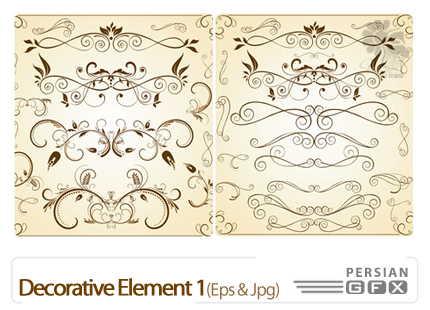 دانلود وکتور عناصر تزئینی - Decorative Element 01        