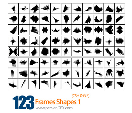 دانلود اشکال فرم شماره یک 123 - Frames Shapes 01