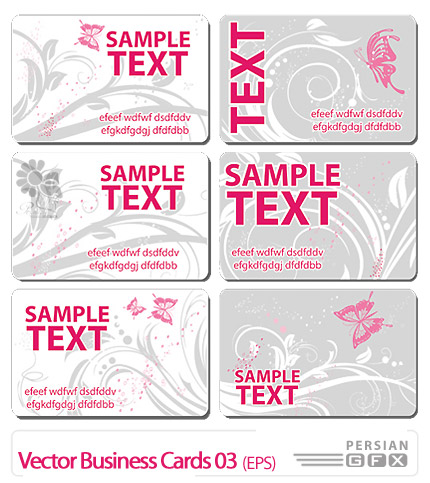 دانلود وکتور کارت ویزیت تجاری - Vector Business Cards 03