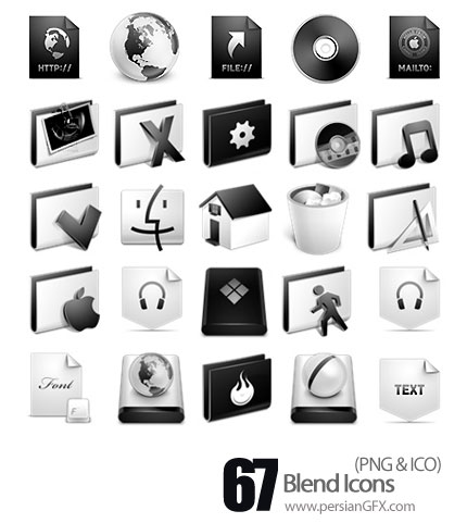 دانلود آیکون های متنوع - Blend Icons   
