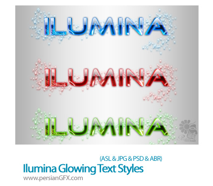 دانلود استایل های افکت متن درخشان - Ilumina Glowing Text Styles 