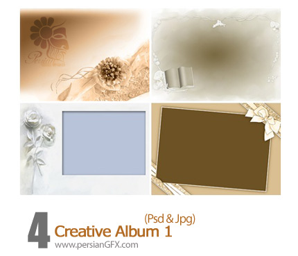 دانلود تصاویر لایه باز فریم خلاقانه - Creative Album 01