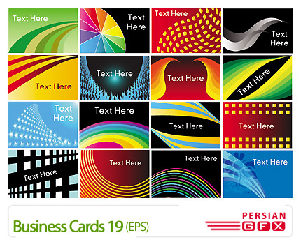 دانلود مجموعه کارت ویزیت تجاری رنگی شماره نوزده - Business Cards 19