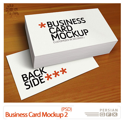 دانلود پیش نمایش کارت ویزیت تجاری - Business Card Mockup 02